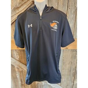NWT under armour ironman football M 1/4 zip short sleeve popover w/ pockets
